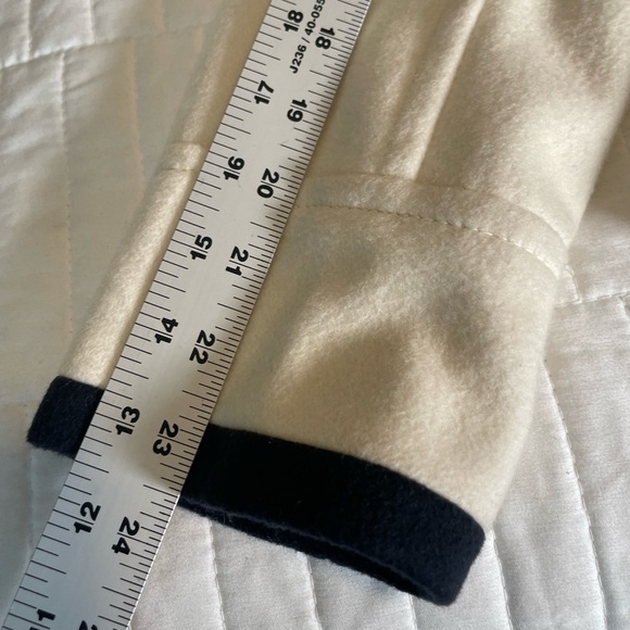 J. Crew Wool Cream Navy Trim Pea Coat Nello Gori Italian Fabric Jacket Womens 2 - Picture 15 of 16
